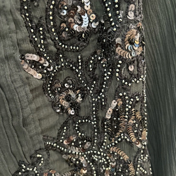 Maeve Anthropologie Midnight Blue Embellished Blouse! Stunning! Size 0 - Picture 3 of 5